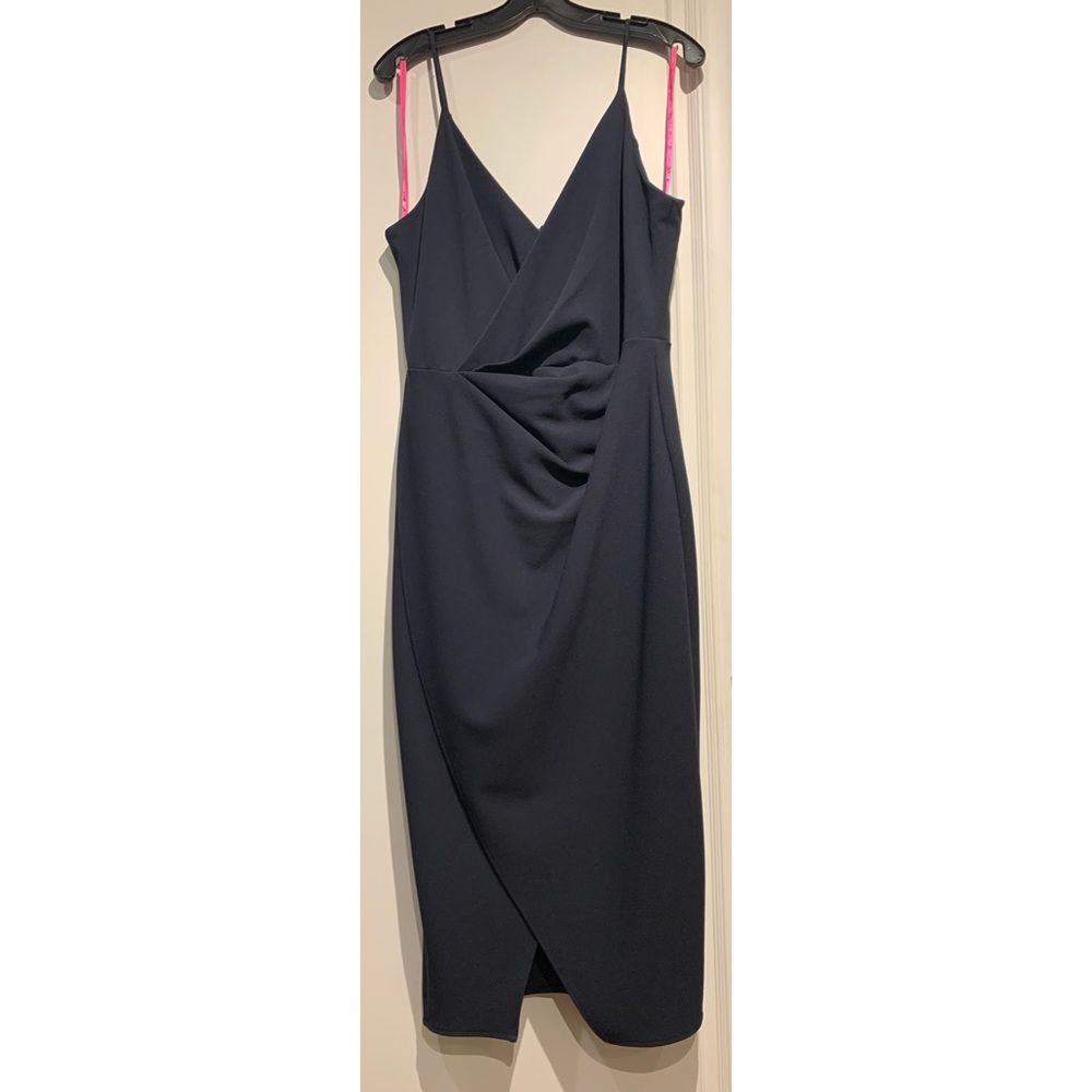 Betsy Johnson navy asymmetrical dress
